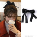 UNIQ wholesale pasador hair clips barrettes bowknot with long brocade tassel ribbon handmade hair accessories for women